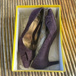 Joan & David Purple Suede Pumps